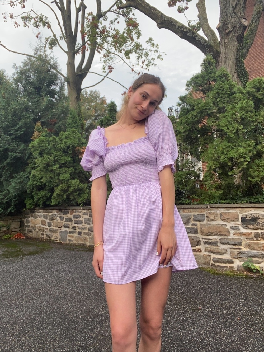 Isalis Gigham Babydoll dress